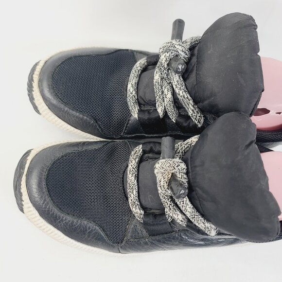 Sorel Women's Black Out N About Plus Street NL3610-010 Leather Sneaker Size 9 - Picture 3 of 6